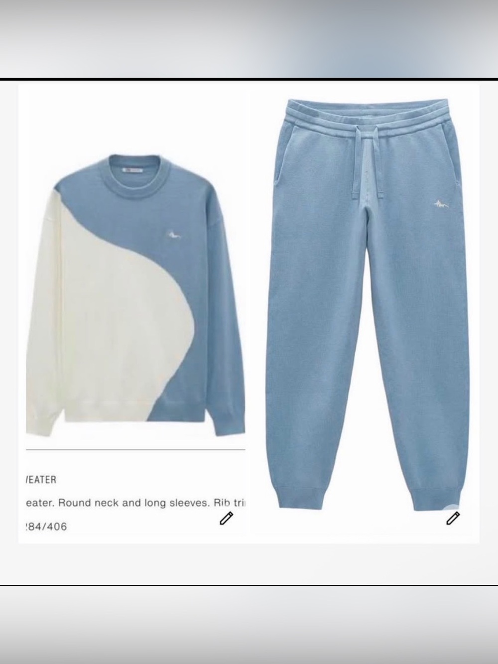 ZARA Abstract Men’s Crew Neck & Joggers Set